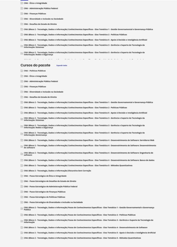 O rateio do curso CNU 2025 – Concurso Nacional Unificado (Bloco Temático 2 - Tecnologia, Dados e Informação) – ESTRATÉGIA é composto por VIDEOS e PDFs. O envio é feito via GMAIL e DRIVE, em até 24 horas.