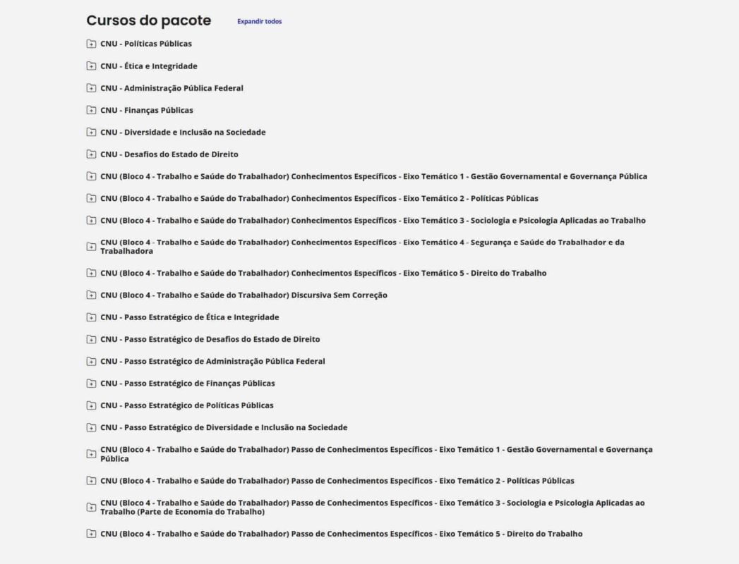 O rateio do curso Rateio CNU 2025 – (Bloco Temático 4 - Trabalho e Saúde do Trabalhador) – ESTRATÉGIA é composto por VIDEOS e PDFs. O envio é feito via GMAIL e DRIVE.